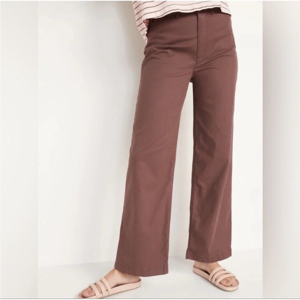 Old Navy Pants Womens Size 10 Wide Leg Extra High Rise Sedona NEW